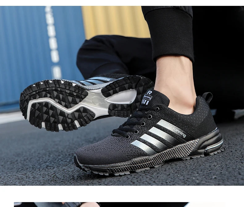 Men’s Green Breathable Running Shoes – Big Size 47